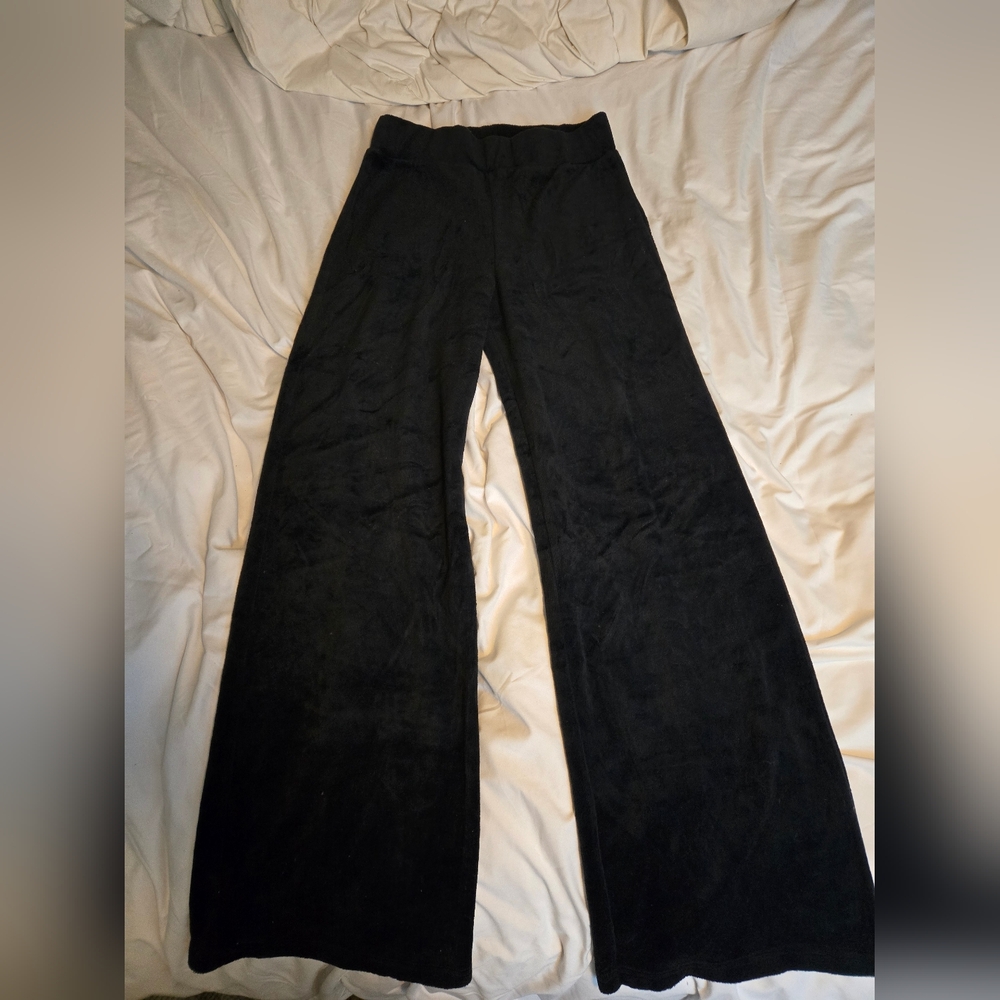 Black Wide Leg Pants High Waisted Flare Lounge Pants